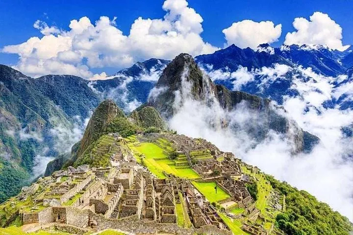 Official Machu Picchu entrance ticket gate with visitors queuing, Aguas Calientes, Peru